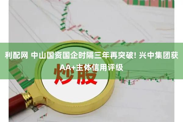 利配网 中山国资国企时隔三年再突破! 兴中集团获AA+主体信用评级